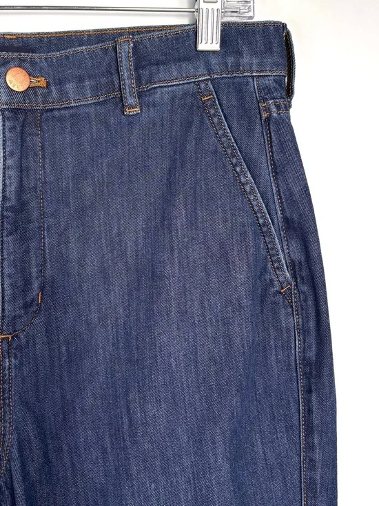J. Crew Wide-Leg Denim Trouser Jeans BL905 Coastal Navy Size 29 - Picture 6 of 11